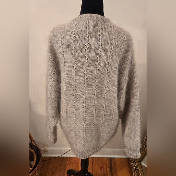 Vintage Cool Wool By Satish Knit Mohair Cardigan - Picture 2 of 6